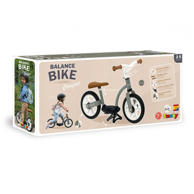 Біговел Smoby Toys Комфорт з підніжкою Сірий (770126)