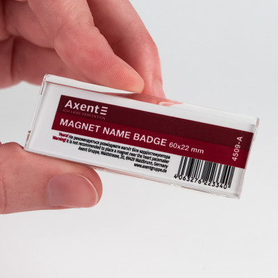 Бейдж Axent акриловий на магніті 4509 (60х22 мм) (4509-A)