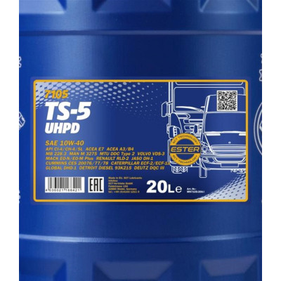 Моторна олива Mannol TS-5 UHPD 20л10W-40 (MN7105-20)
