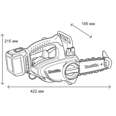 Ланцюгова пила Makita LXT, 115мм (без АКБ и БП) (DUC122Z/BUC122Z)