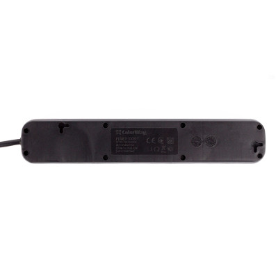 Мережевий фільтр живлення ColorWay CW-PSEA55BK, 5 розеток/ 5M black (CW-PSEA55BK)