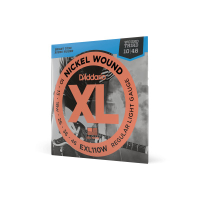 Струни для гітари D&#039;Addario XL Nickel Wound 3rd Regular Light (10-46) (EXL110W)