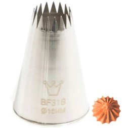 Кондитерська насадка Martellato French Star 16 мм (BF 318)