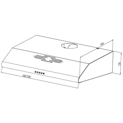 Витяжка кухонна Jantar PHT I LED 60 WH