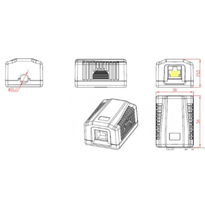 Комп&#039;ютерна розетка Cablexpert RJ45x1 FTP, cat.6 (NCAC-1F6-01)