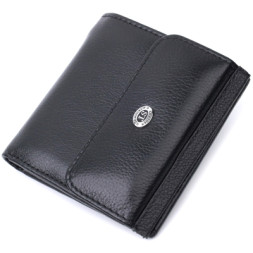 Портмоне ST Leather З натуральної шкіри Чорне (22724)