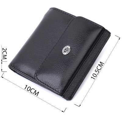Портмоне ST Leather З натуральної шкіри Чорне (22724)