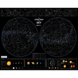 Скретч карта 1DEA.me Карта зоряного неба Star map of the sky (13033)