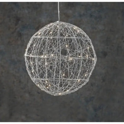 Прикраса декоративна Luca Lighting Куля Срібна D25 см 30 led (8718861660951)