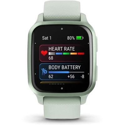 Смарт-годинник Garmin Venu Sq 2, Cool Mint/Metallic Mint, GPS (010-02701-12)