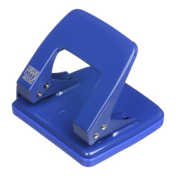Діркопробивач Buromax металевий, до 25 аркушів, 122 х 108 х 54 мм, синій (BM.4030-02)