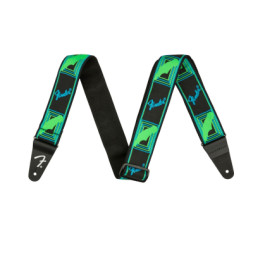 Ремінь для гітари Fender Strap 2&quot; Neon Monogrammed Green Blue (232340)