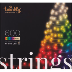 Гірлянда Twinkly Smart LED Strings RGBW 600, Gen II, IP44, довжина 48м, чорний (TWS600SPP-BEU)