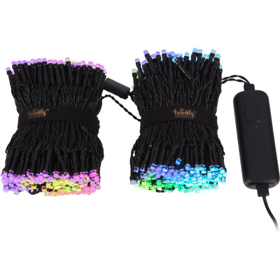 Гірлянда Twinkly Smart LED Strings RGBW 600, Gen II, IP44, довжина 48м, чорний (TWS600SPP-BEU)