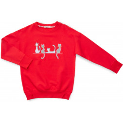Кофта дитяча Breeze з котиками (13854-146G-coral)