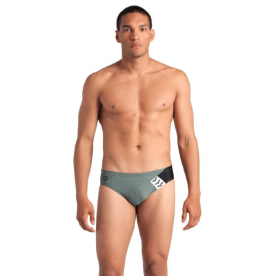 Плавки Arena Stripe Swim Briefs 007929-650 оливкй, чорний 90 (3468337395294)
