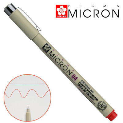Лайнер Sakura Pigma Micron (0.4) 0,4 мм Червоний (084511342101)