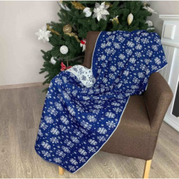 Плед Прованс Сніжинка 100х150 Синій (4823093435209)