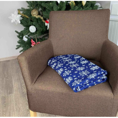 Плед Прованс Сніжинка 100х150 Синій (4823093435209)