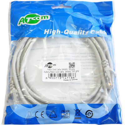 Патч-корд 3м RJ-45 CCA Atcom (4718)