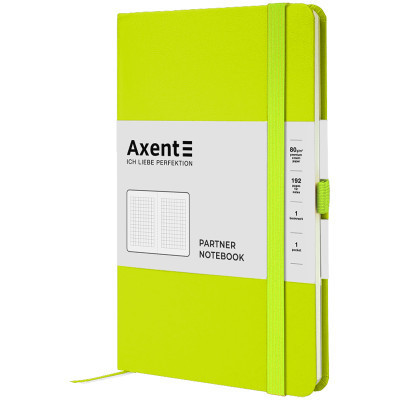 Книга записна Axent Partner 125x195 мм 96 аркушів у клітинку Лимонна (8201-60-A)