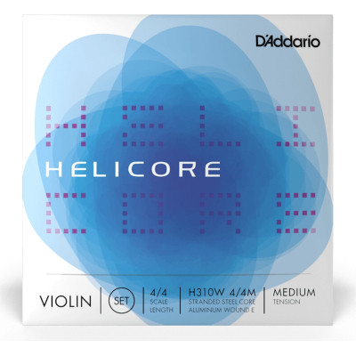Струни для скрипки D&#039;Addario Helicore Violin String Set Wound E 4/4 Scale Medium Tension (H310W 4/4M)
