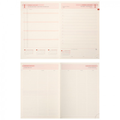 Тижневик Leo planner А5 датований 2026 &quot;Velvet&quot;, м‘який, чорний, 368 сторінок (252638)