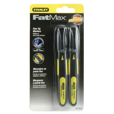 Набір маркерів Stanley FatMax, 2 шт., Чорний. (0-47-312)