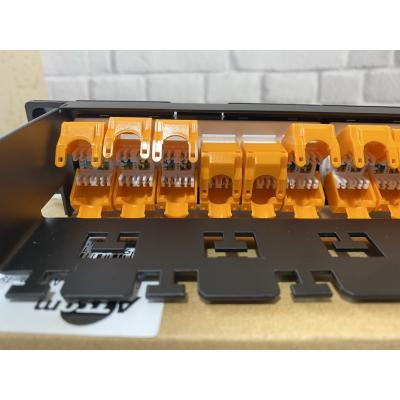 Патч-панель 19&quot; 24хRJ-45 UTP 1U cat.6, в зборі з Keystone, Organizer Atcom (P6148)