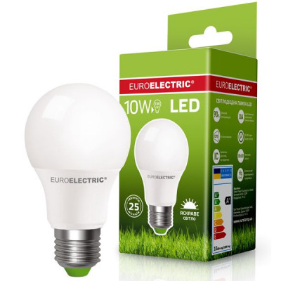 Лампочка EUROELECTRIC LED А60 10W E27 4000K 220V (LED-A60-10274(EE))