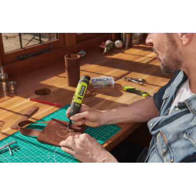Гравер Ryobi акумуляторний RRT4-120GA15 4В, 1х2Ah, 15 аксесуарів, 0.23кг (5133005634)