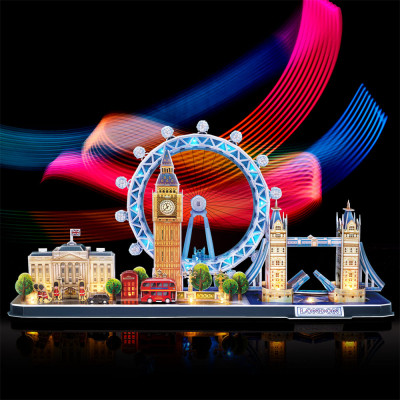 Пазл Cubic Fun Тривимірна головоломка-конструктор City Line Лондон з LED підсвіткою (L532h)