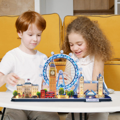 Пазл Cubic Fun Тривимірна головоломка-конструктор City Line Лондон з LED підсвіткою (L532h)
