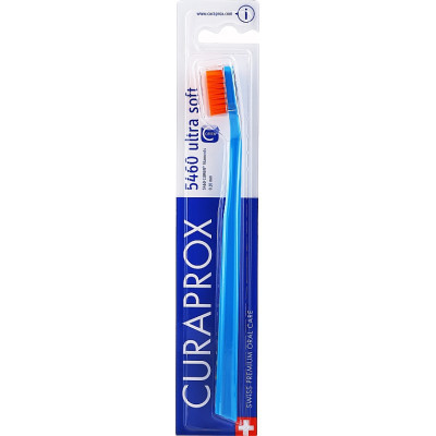 Зубна щітка Curaprox CS 5460 Ultra Soft Ультрам&#039;яка D 0.10 мм Синя з помаранчевою щетиною (CS 5460-27)