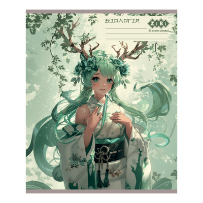 Зошит ZiBi набір учнівських ANIME 48 аркушів клітинка 10 штук, 8 предметів (ZB.1704-99)