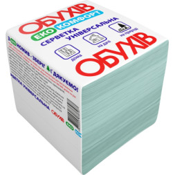 Серветки столові Обухів Еко Комфорт Зелені 1 шар 170 шт. (4820003838587)