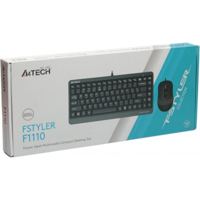 Комплект A4Tech F1110 USB Grey (F1110 Grey)