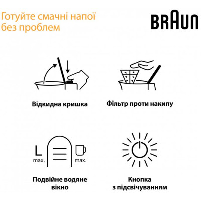 Електрочайник Braun WK 1500 BK
