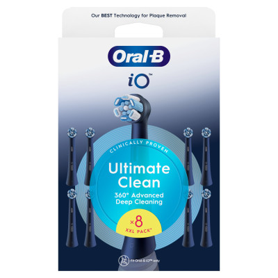 Насадка для зубної щітки Oral-B iO Ultimate Clean (Black) 8 ct XXL Pack (8700216778442)