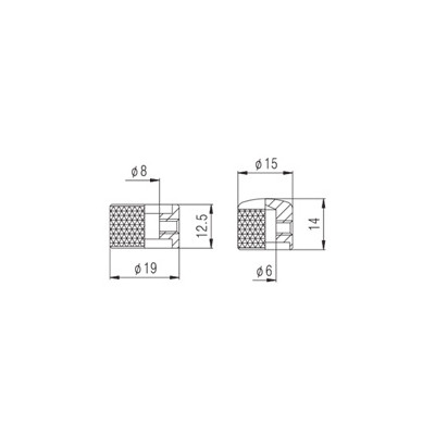 Ручка для потенціометра Paxphil Stacked Control Knob Black (NC003 BK)