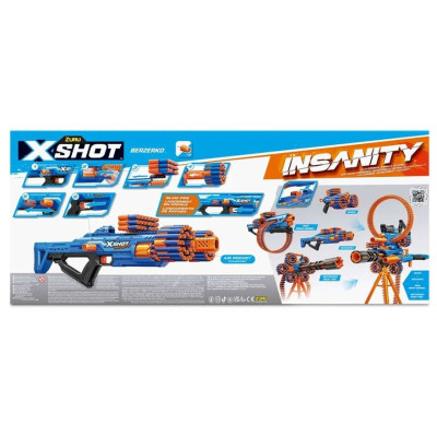Іграшкова зброя Zuru X-Shot Швидкострільний бластер Insanity-Berzerko 8 Shot (48 патронів) (36610R)