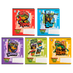 Зошит Kite Ninja Turtles, 12 аркушів, лінія (NT24-234)