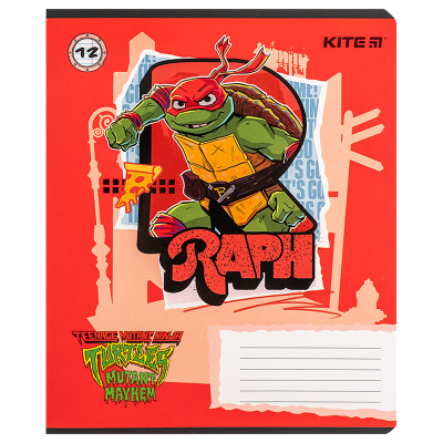 Зошит Kite Ninja Turtles, 12 аркушів, лінія (NT24-234)