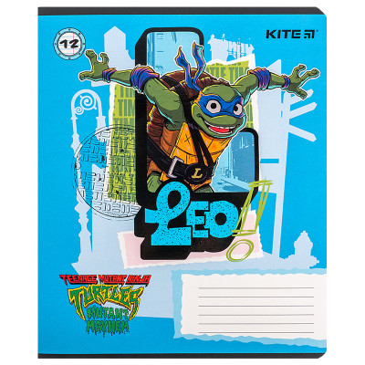 Зошит Kite Ninja Turtles, 12 аркушів, лінія (NT24-234)