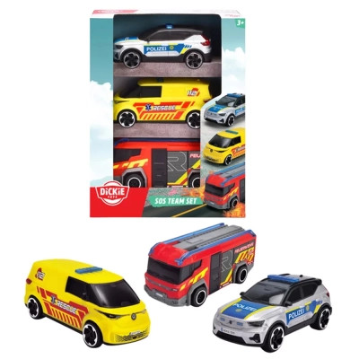 Ігровий набір Dickie Toys Команда SOS поліція, швидка та пожежна машини (3712028)