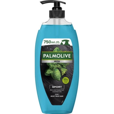 Гель для душу Palmolive Men Sport Ефірні олії м&#039;яти та листя кедра 750 мл (8693495048712)