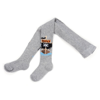 Колготки дитячі BNM з піратським кораблем (M0C0301-1020-122B-gray)
