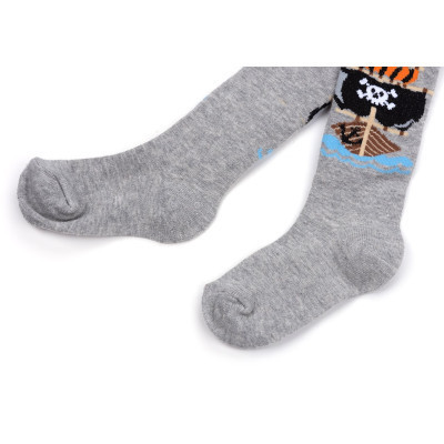 Колготки дитячі BNM з піратським кораблем (M0C0301-1020-122B-gray)