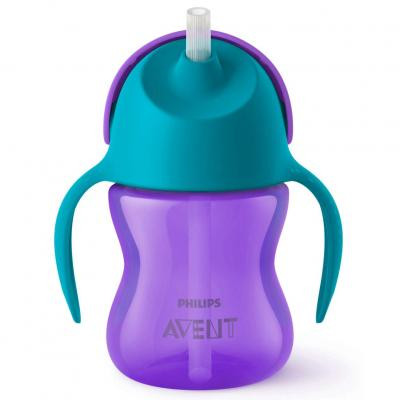 Поїльник-непроливайка Philips AVENT з трубочкою 210 мл 9 міс+, бузковий (SCF796/02)