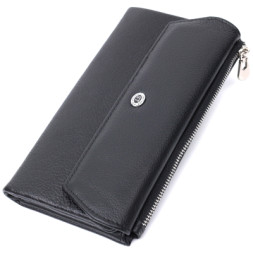 Портмоне ST Leather З натуральної шкіри Чорне (22698)